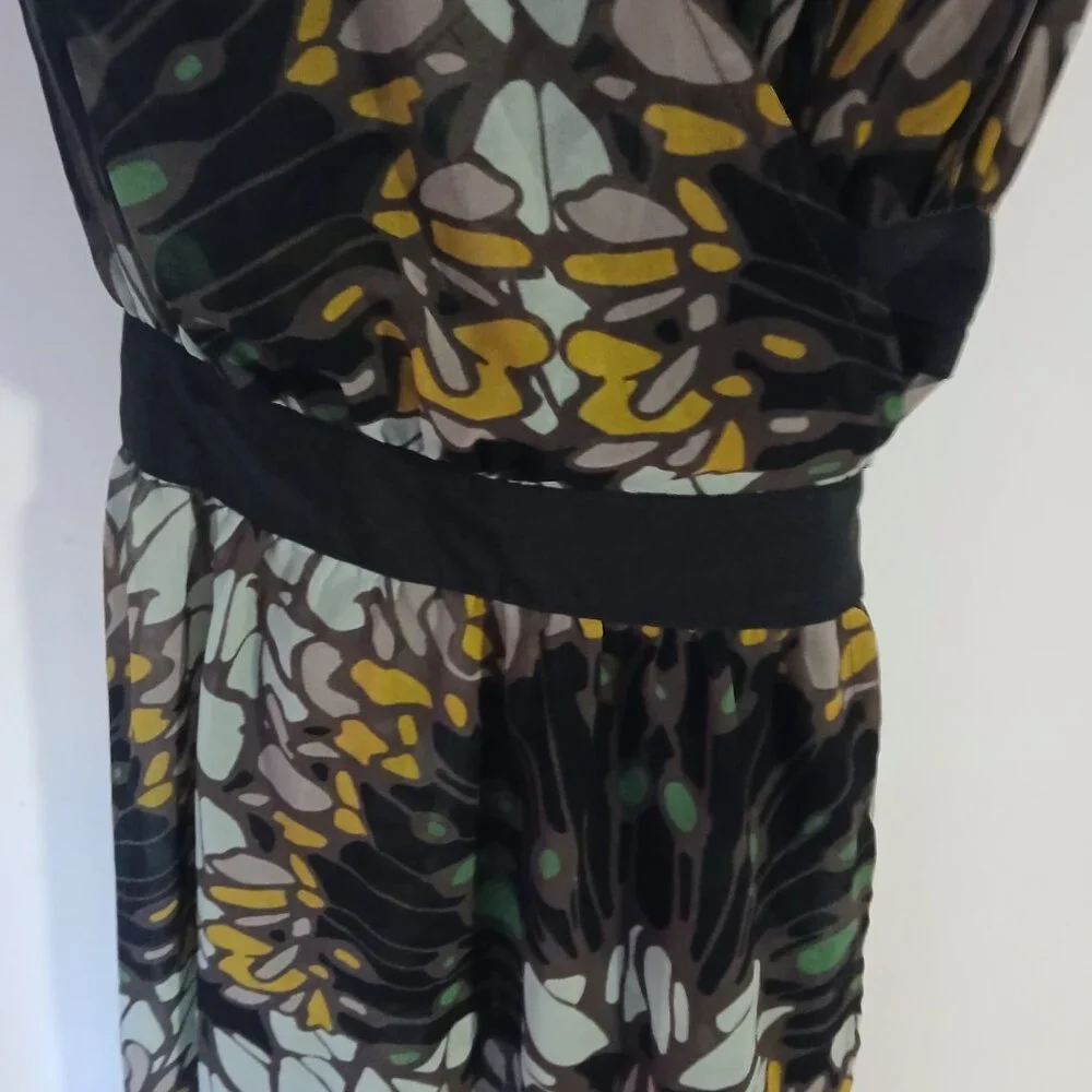 Banana Republic Women's Sheer Floral Wrap Dress SZ 8 GUC - Picture 4 of 13